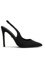 Fisher Heels Black Satin