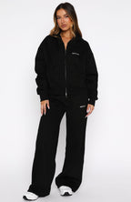 Test Drive Boxy Zip Front Hoodie Black