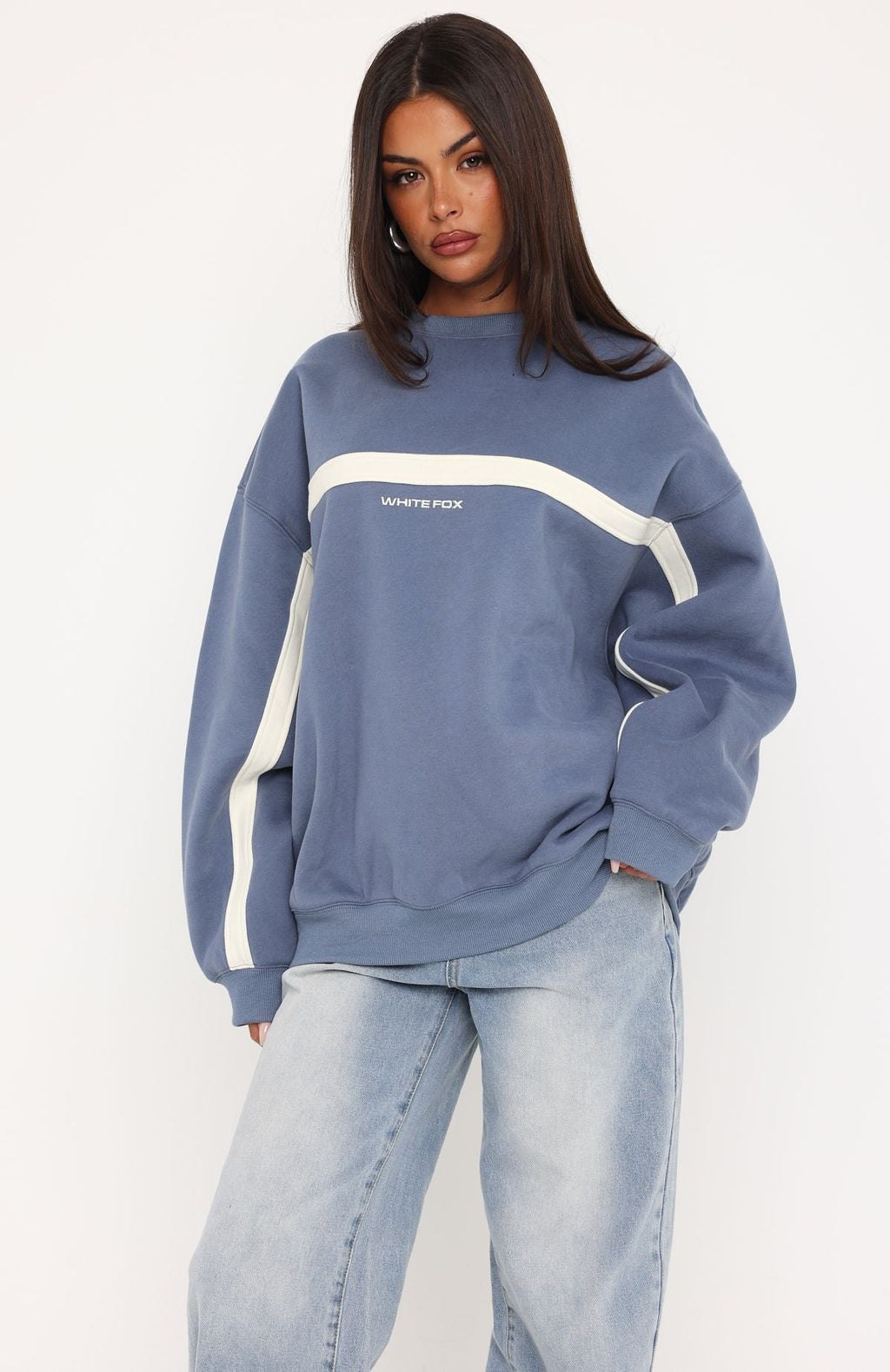 Take Another Chance Oversized Drop Shoulder Sweater Ocean