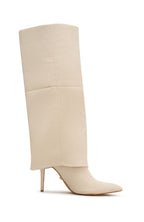 Milos Knee High Boots Nude Faux Suede