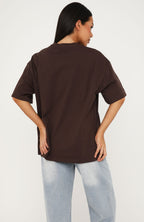 No Matter What Happens Oversized Tee Chocolate