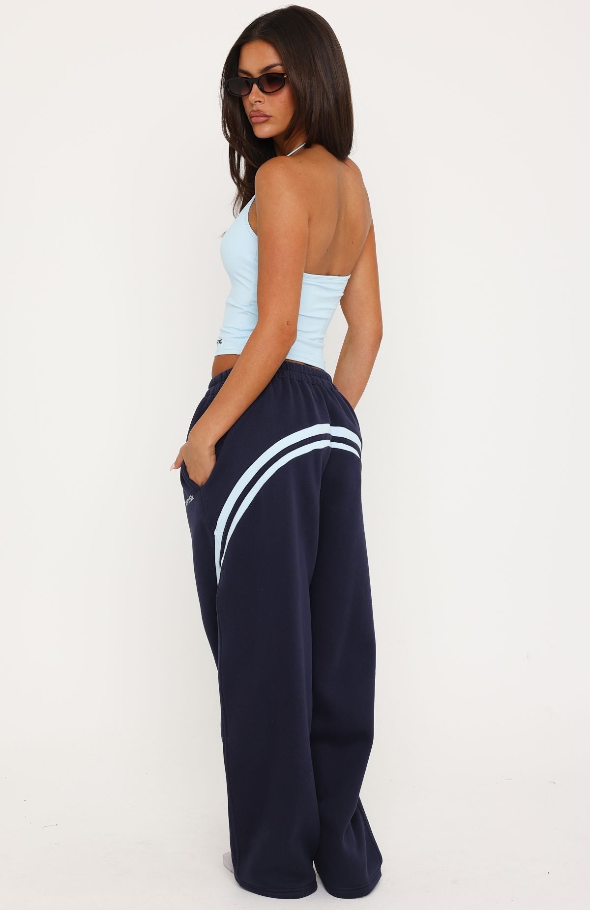 We Both Know Barrel Leg Sweatpants Navy