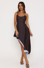 Dreaming About You Maxi Dress Chocolate/Baby Blue