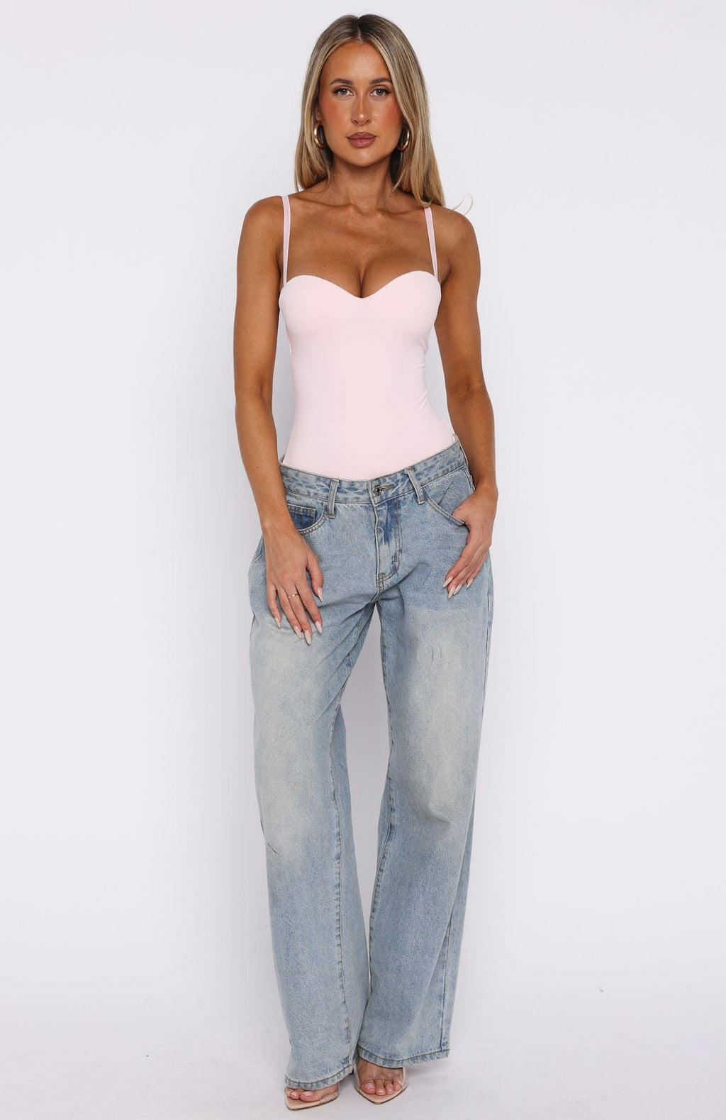 Stuck To You Bodysuit Baby Pink