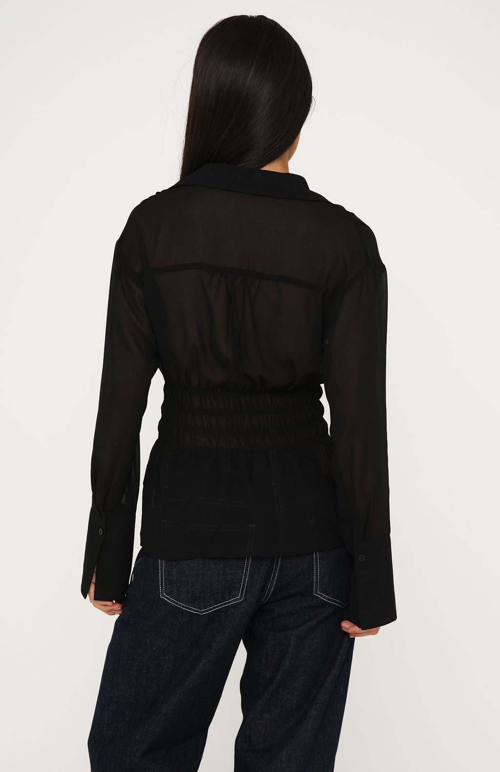 Felt Like Us Long Sleeve Top Black