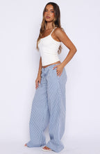 The Sweetest Love Drawstring Pants Blue/Navy Stripe