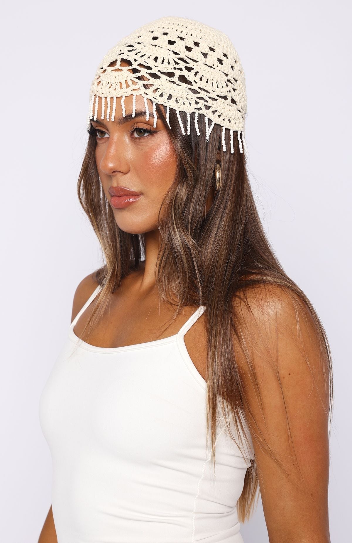 Maja Crochet Hat Cream