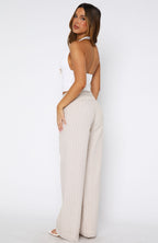 Won't Look Back Pants Beige
