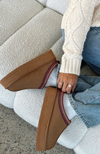 Tazmin Platform Snug Boots Chestnut