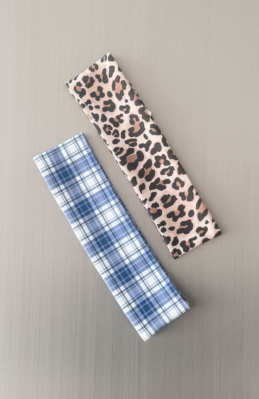 The Social Club Clara 2 Pack Headband Leopard/Blue Plaid