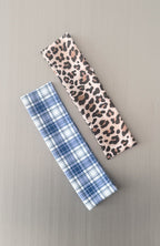 The Social Club Clara 2 Pack Headband Leopard/Blue Plaid