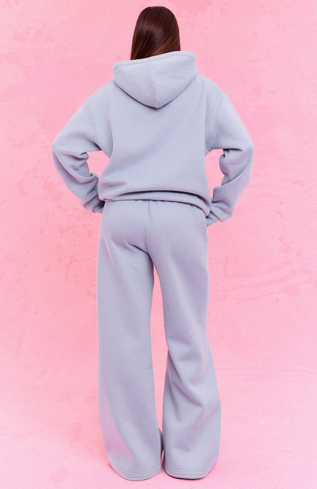 The Social Club Elena Wide Leg Sweatpants Dusty Blue