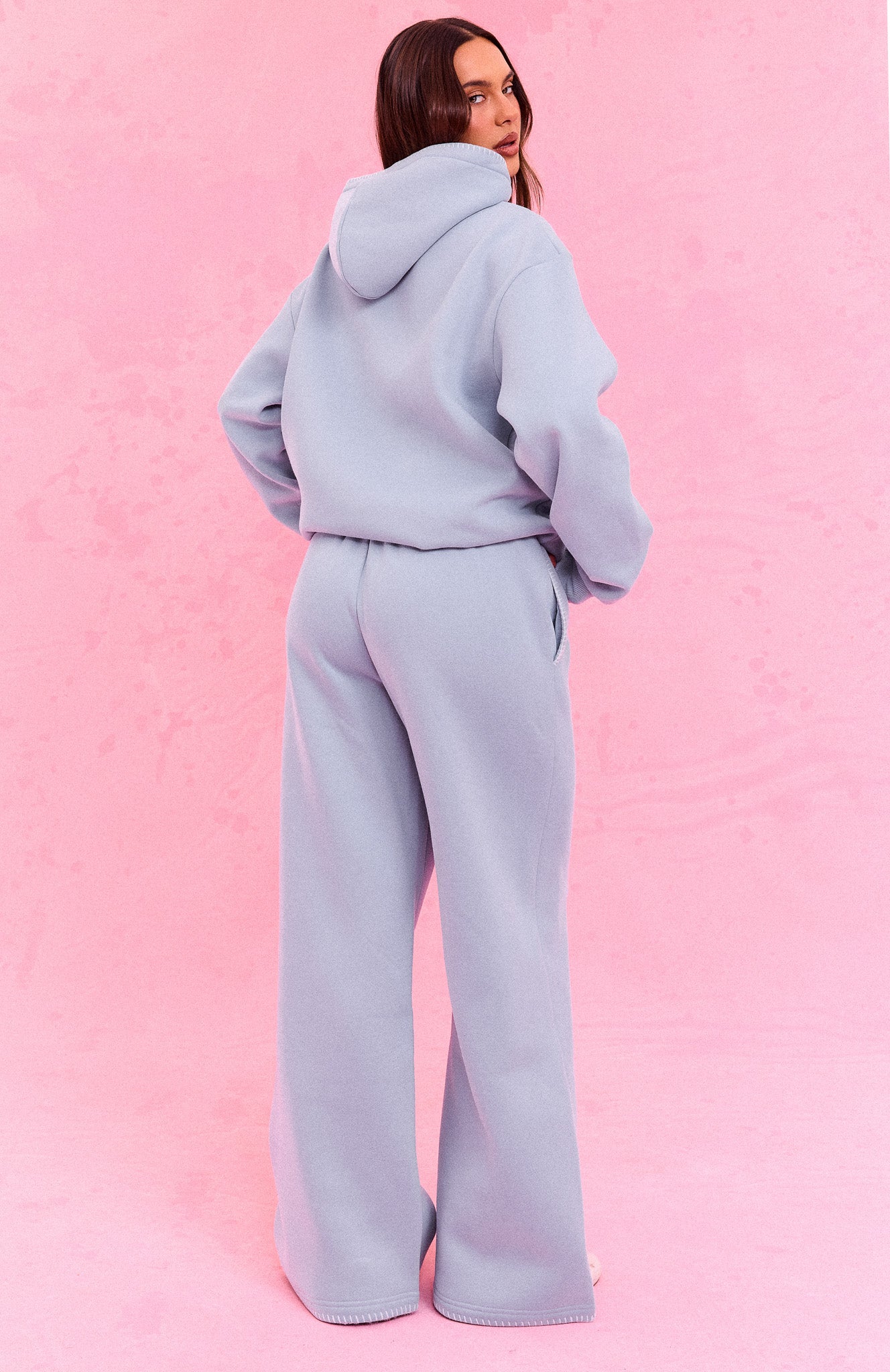 The Social Club Elena Oversized Hoodie Dusty Blue