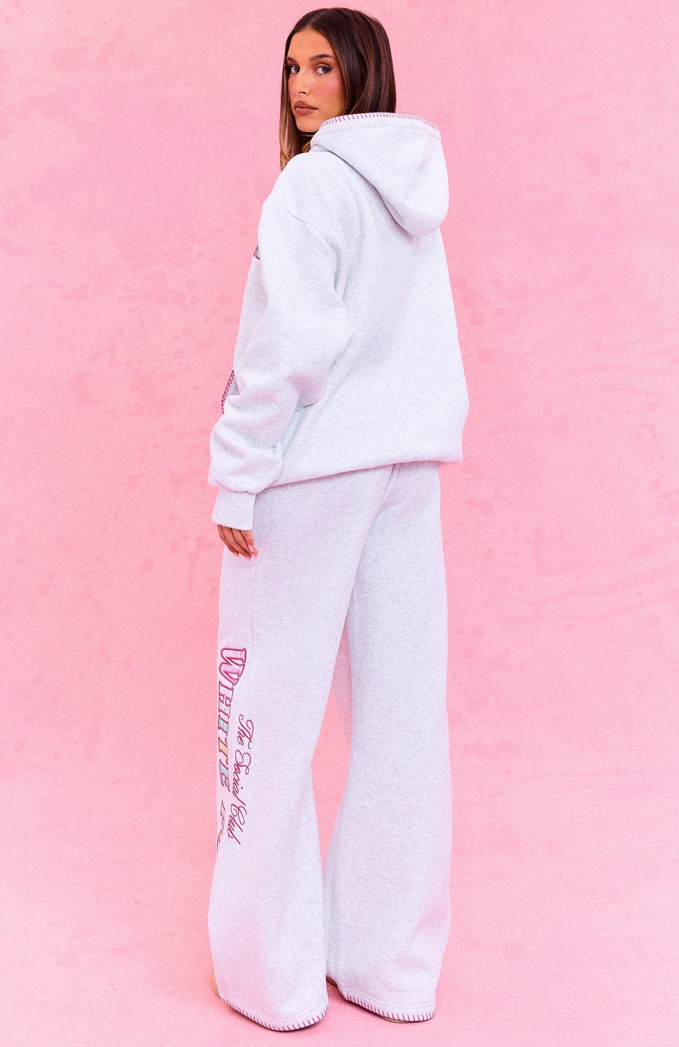 The Social Club Elena Oversized Hoodie Grey Marle