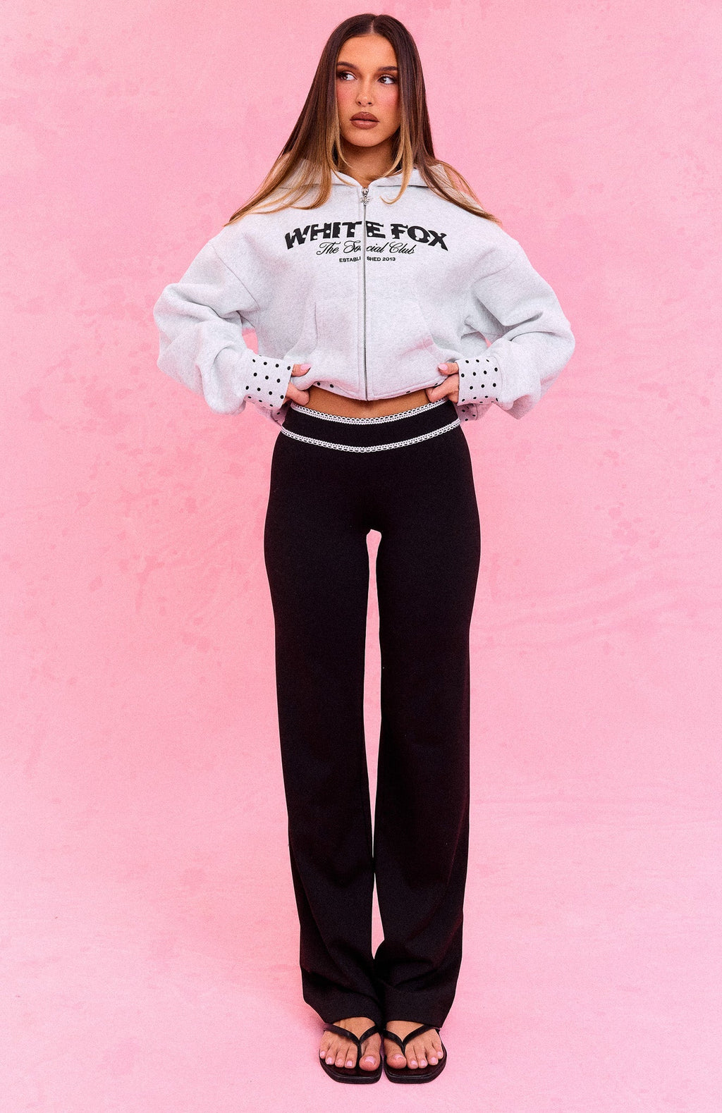 The Social Club Hayley Straight Leg Pants Black
