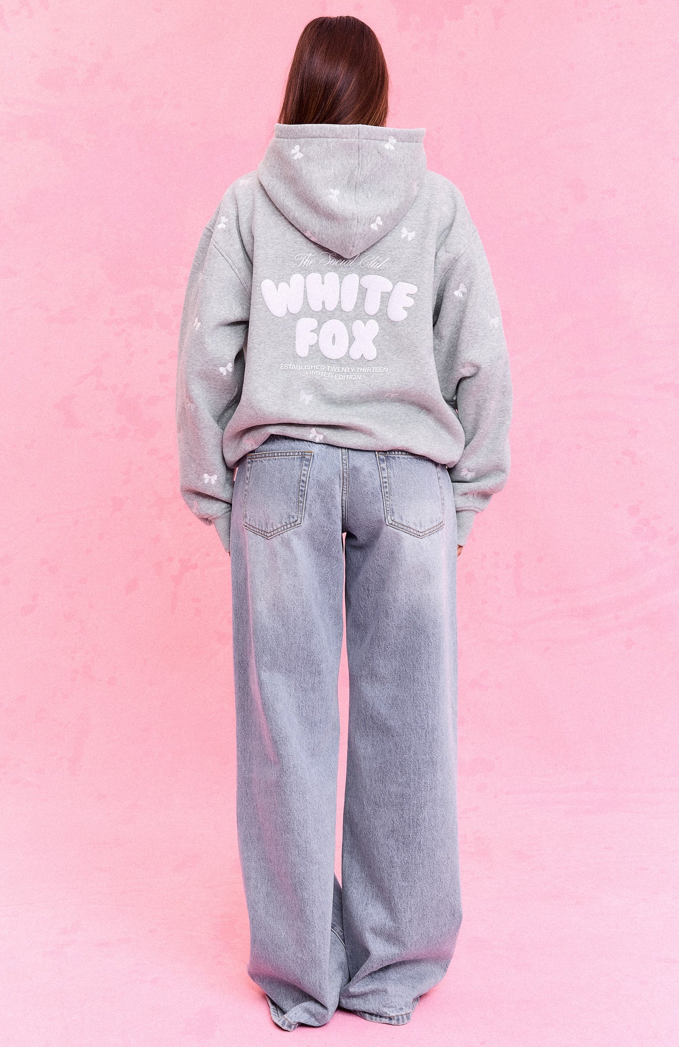 The Social Club Lottie Oversized Hoodie Dark Grey Marle