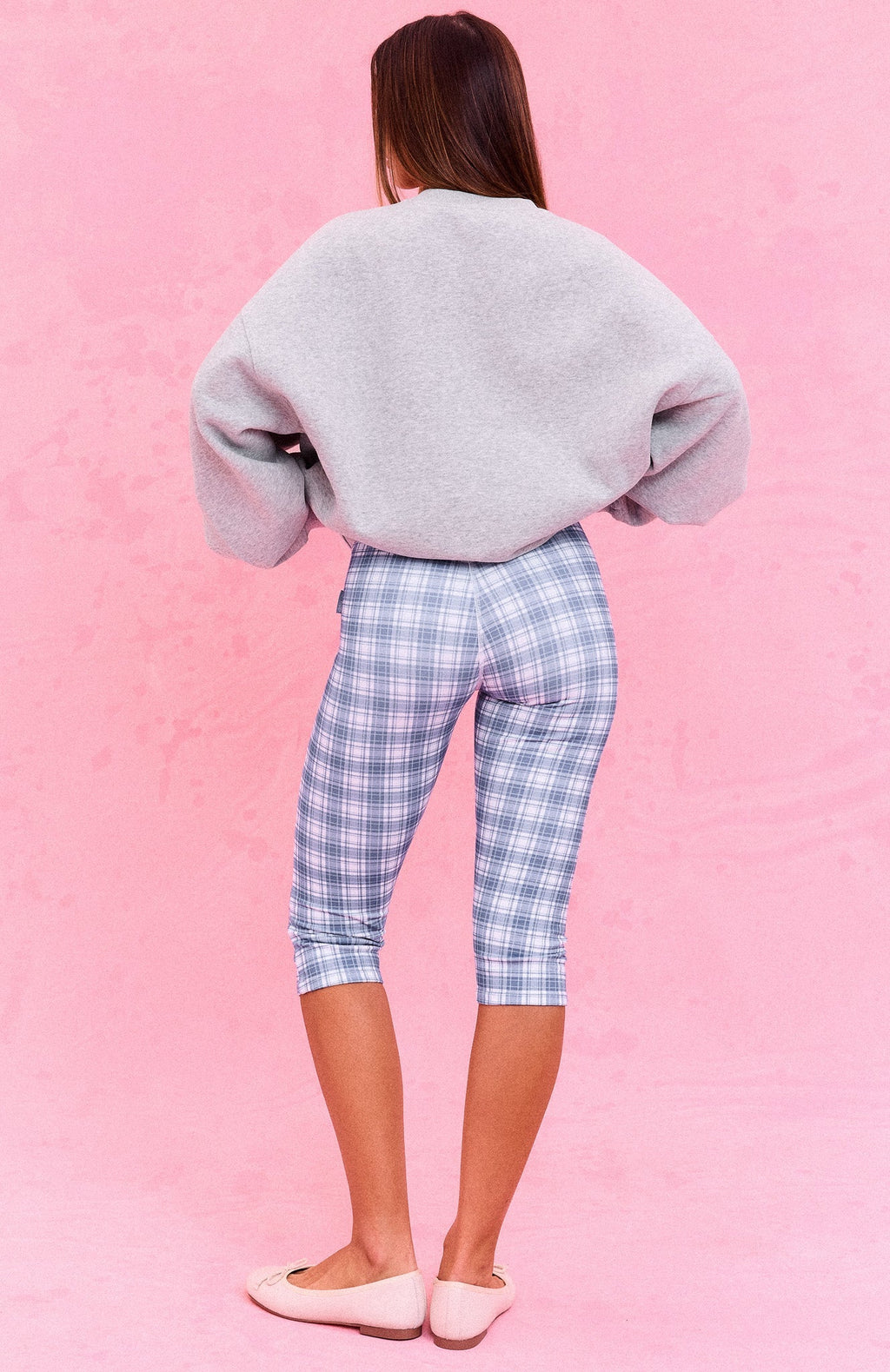 The Social Club Mirabelle Capri Pants Blue Plaid