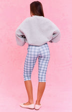 The Social Club Mirabelle Capri Pants Blue Plaid