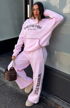 The Social Club Tanya Wide Leg Sweatpants Posy