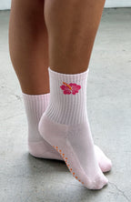 Bright Side Grip Socks 2 Pack Mango & Pink
