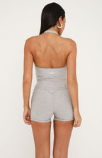 Peak High Waisted 3" Shorts Grey Marle