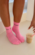 All For It Socks Pink/Black