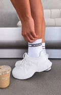 All Over It Socks White/Black