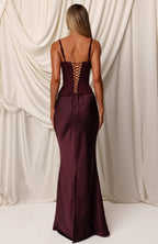 Forever Starts Now Maxi Skirt Dark Cherry