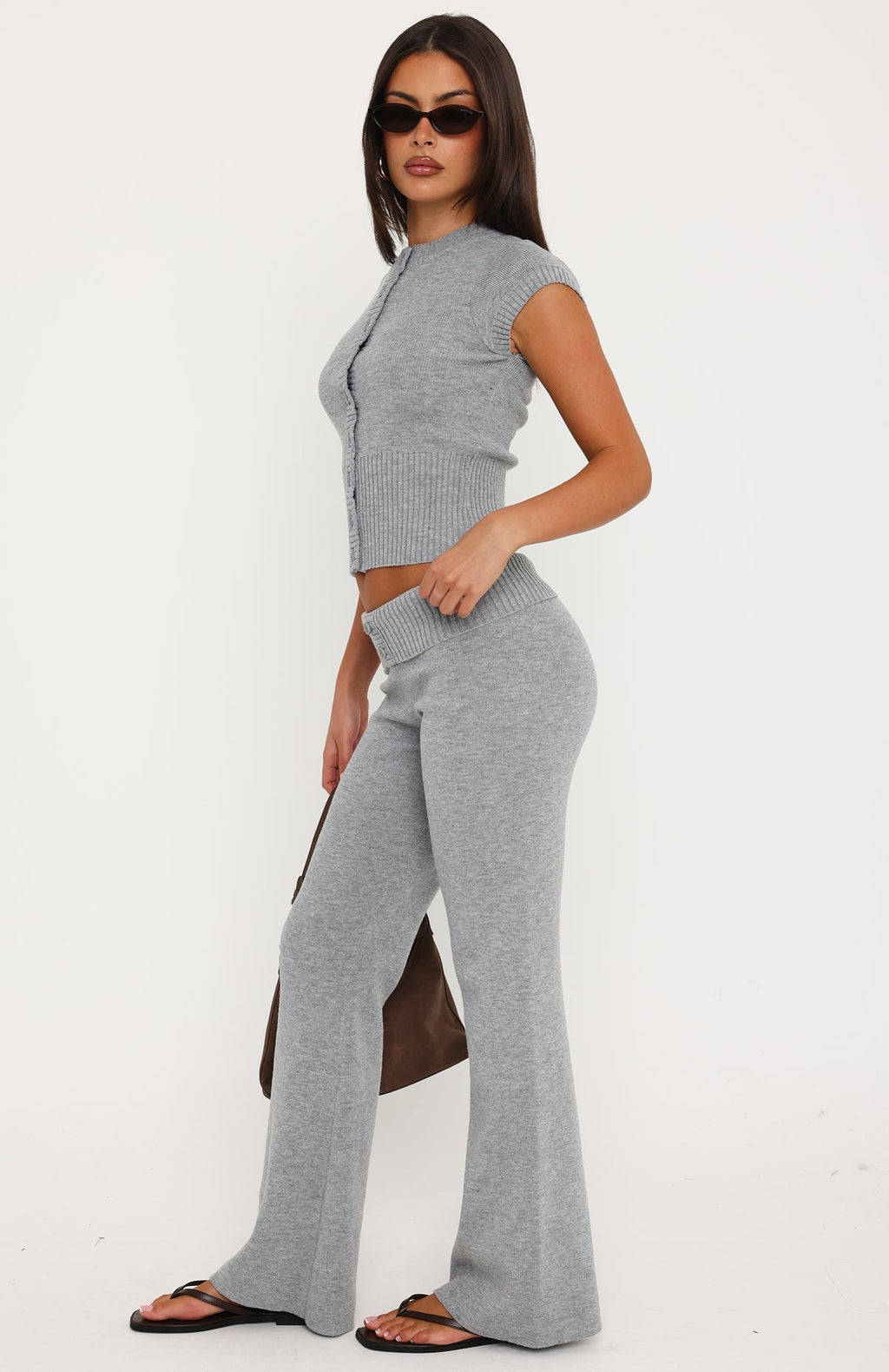 Almost Love Knit Pants Grey