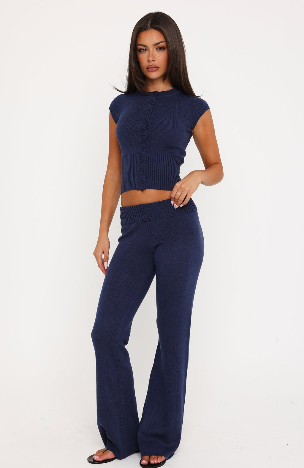 Almost Love Knit Pants Navy