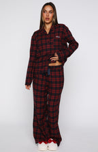 That Time Of Year Long Sleeve Pyjama Top Red/Navy