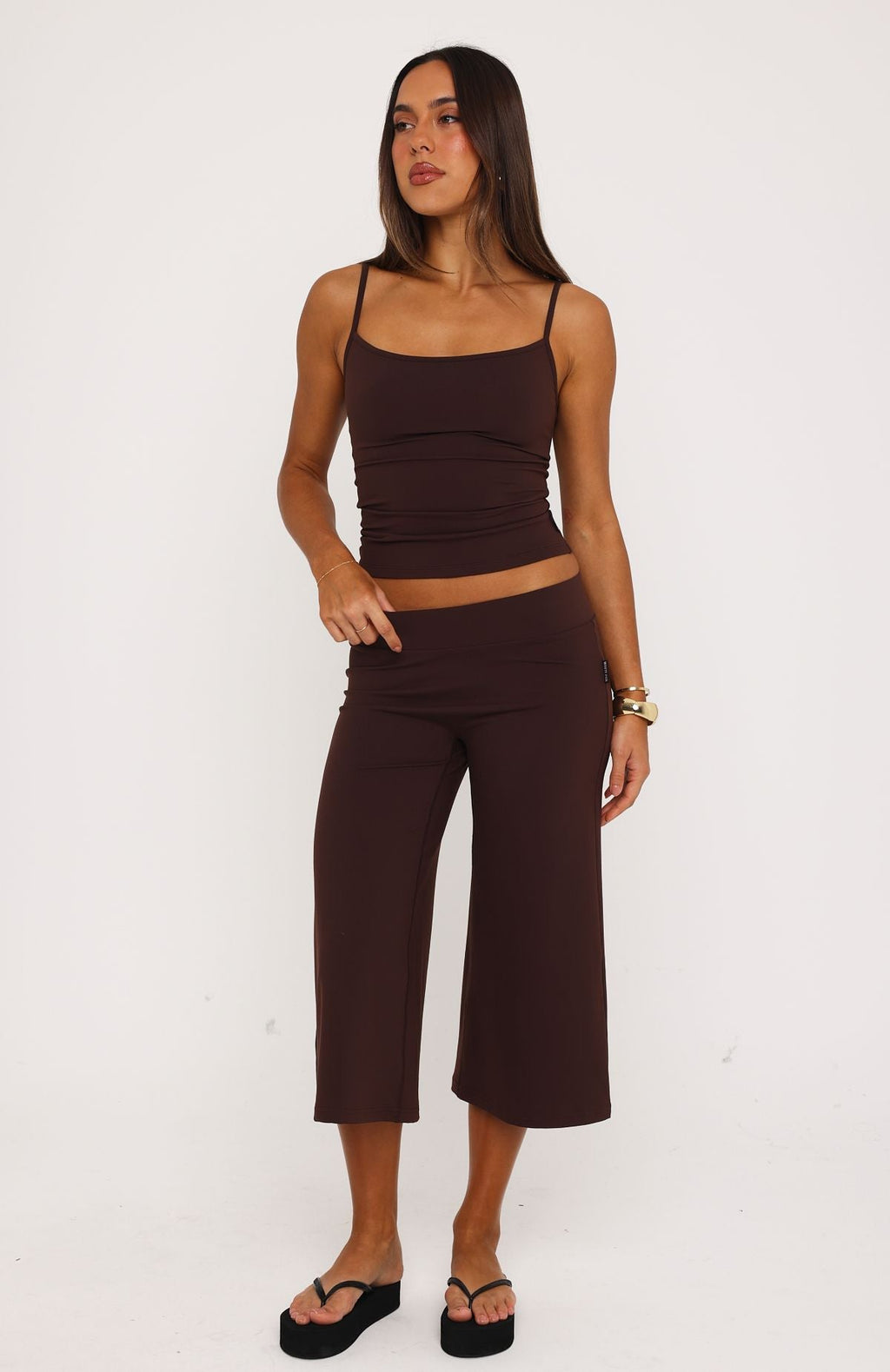 Can't Go Wrong Wide Leg Capri Chocolate