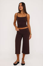 Can't Go Wrong Wide Leg Capri Chocolate