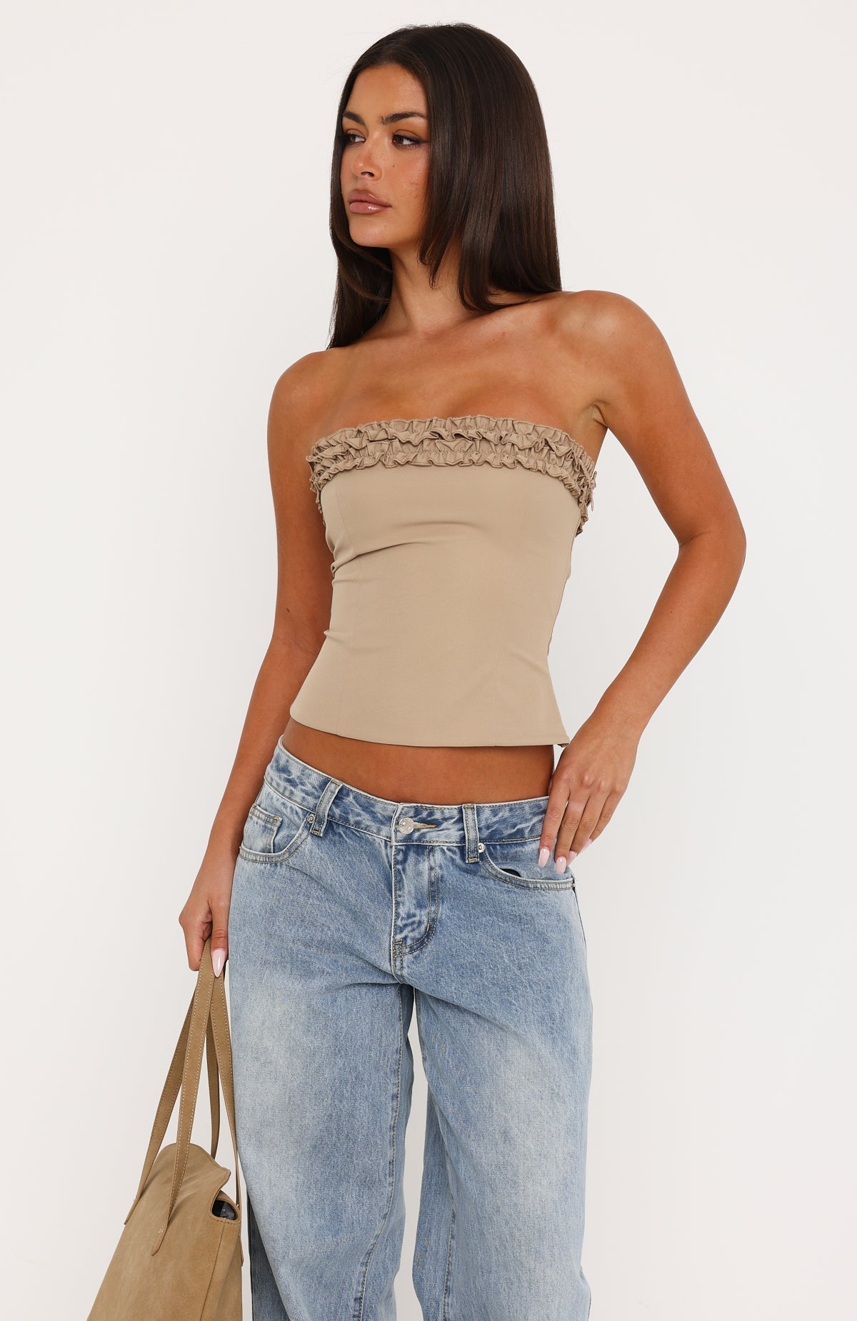 Baby Energy Strapless Bustier Beige