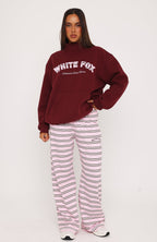 Be Good To Me Mock Neck Sweater Burgundy