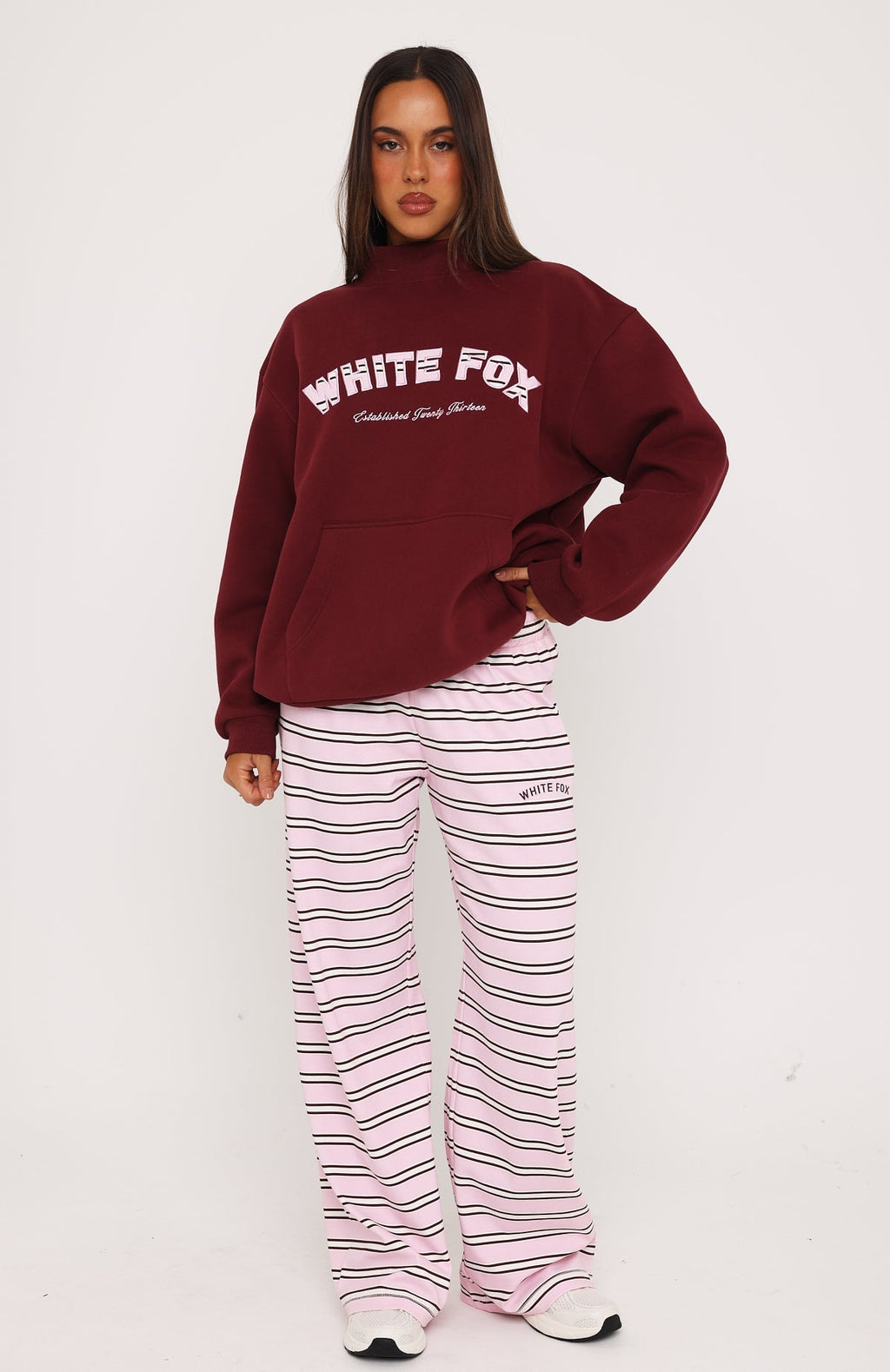 Be Good To Me Track Pants Pink Stripe