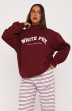 Be Good To Me Mock Neck Sweater Burgundy