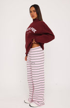 Be Good To Me Track Pants Pink Stripe