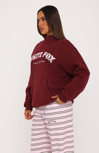 Be Good To Me Mock Neck Sweater Burgundy
