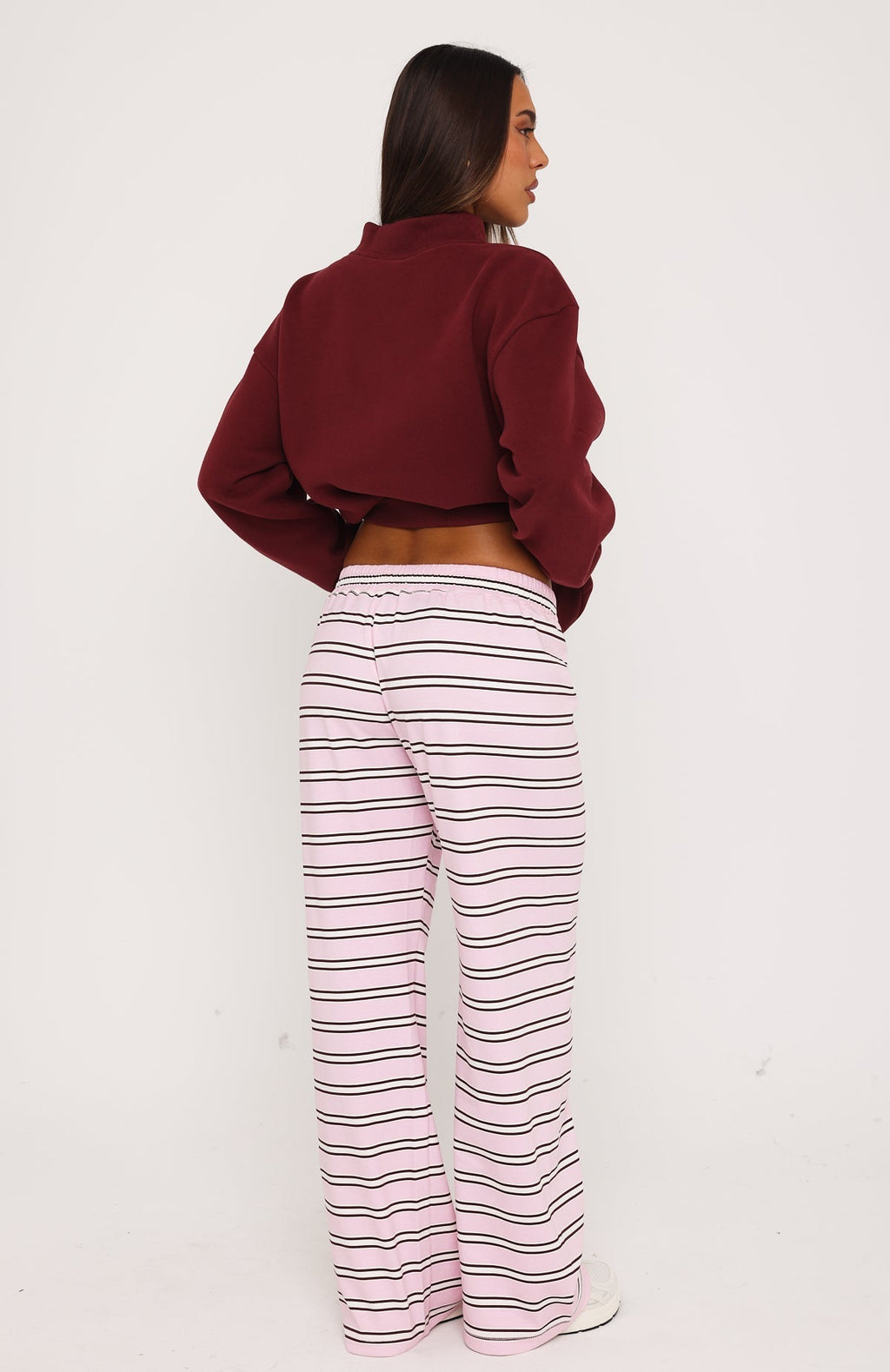 Be Good To Me Track Pants Pink Stripe