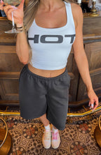 Booked And Busy Track Shorts Charcoal
