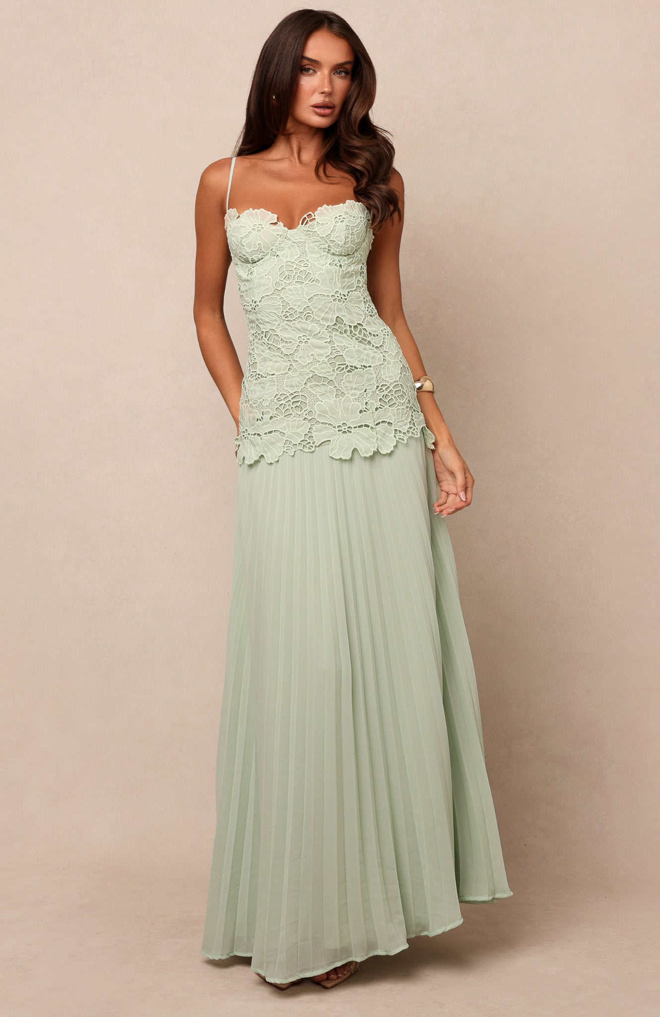 Borrowed Heart Maxi Dress Mint