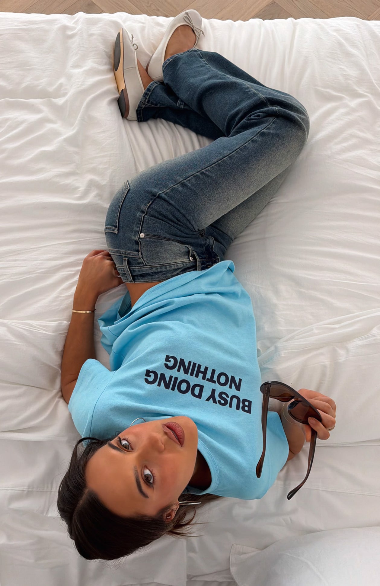Busy Doing Nothing Tee Blue