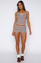 Escape Mode Tank Top Maple Bloom Stripe