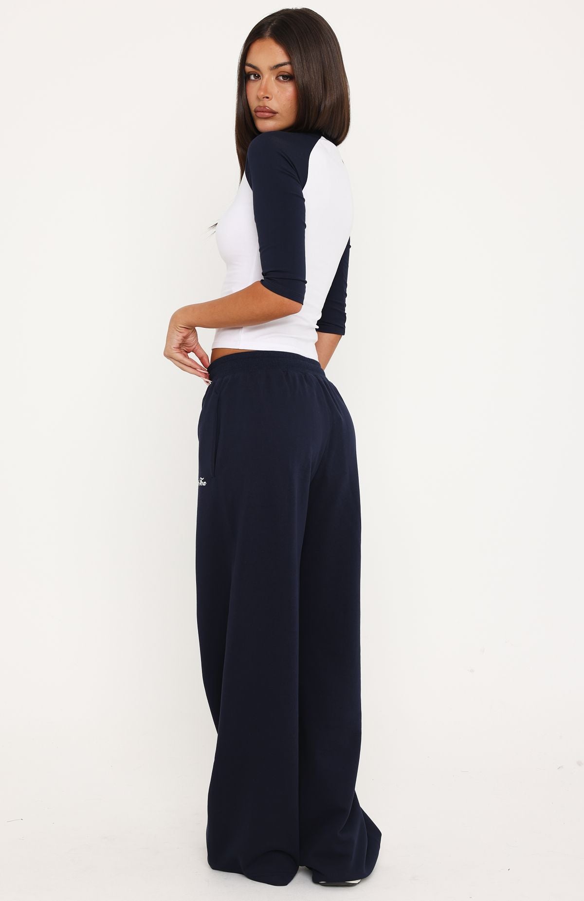 Tatiana Wide Leg Sweapants Navy