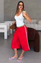 Call It Ours Relaxed Shorts Red