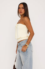Call Me Maybe Strapless Top Butter