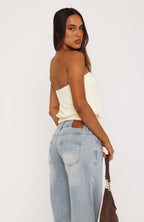 Call Me Maybe Strapless Top Butter