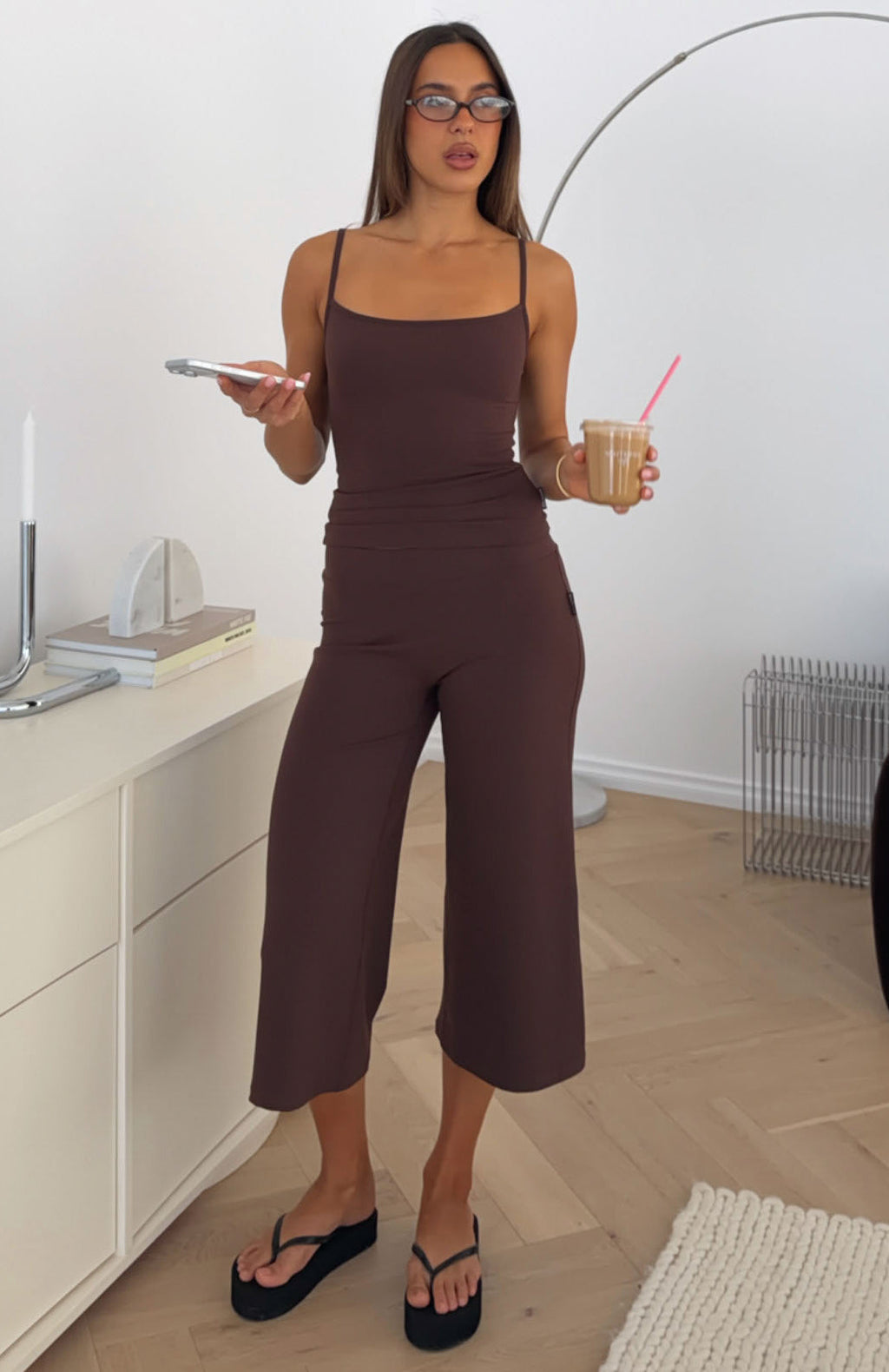 Can't Go Wrong Wide Leg Capri Chocolate