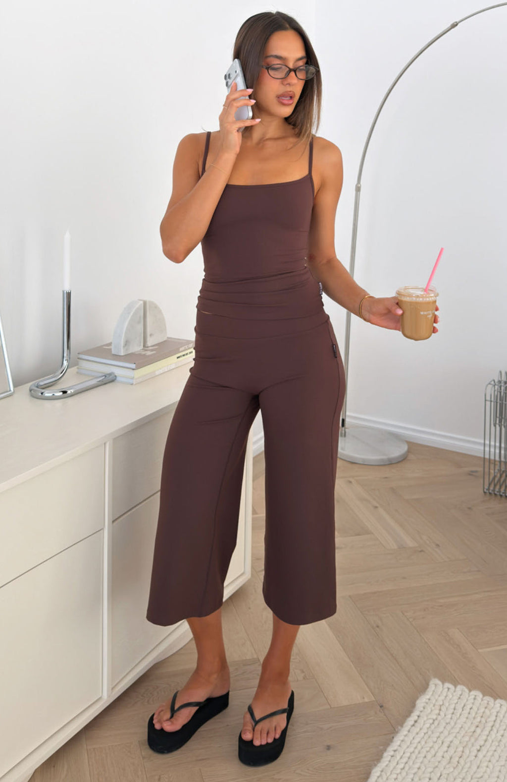 Can't Go Wrong Wide Leg Capri Chocolate